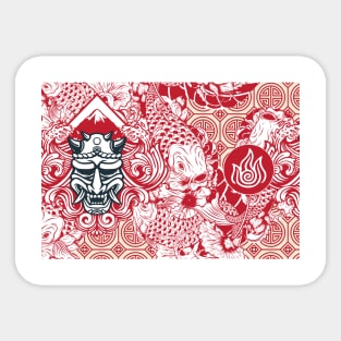 Fire Nation Mask [BLUE SPIRIT] Sticker